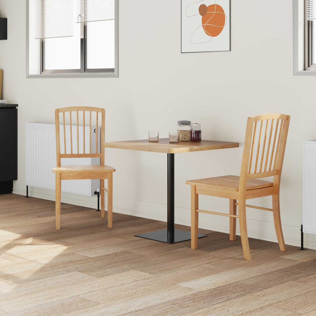 vidaXL Krzesła jadalne 2 pcs Naturalny 50 x 52,5 x 91 cm Drewno Gumowe