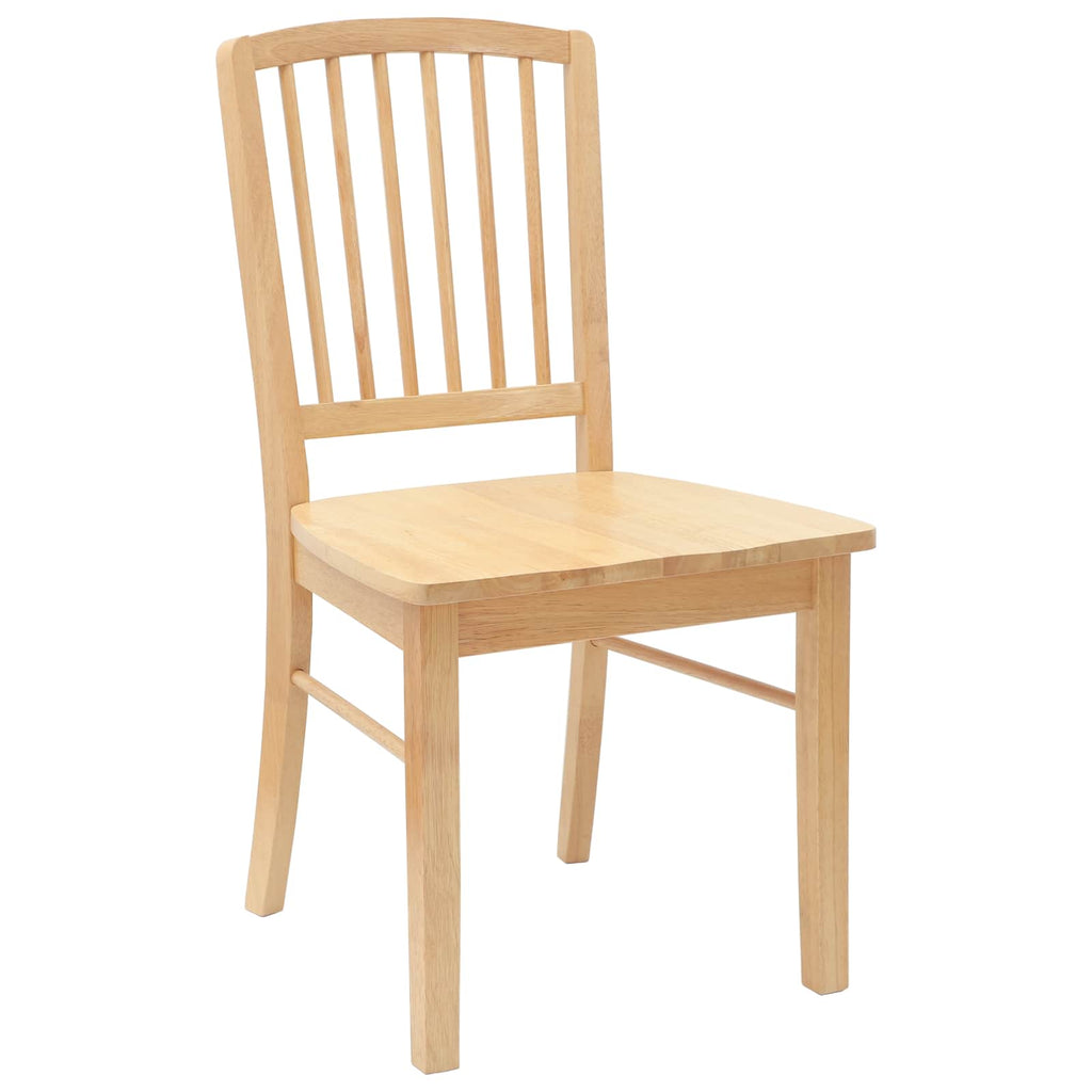 vidaXL Krzesła jadalne 2 pcs Naturalny 50 x 52,5 x 91 cm Drewno Gumowe
