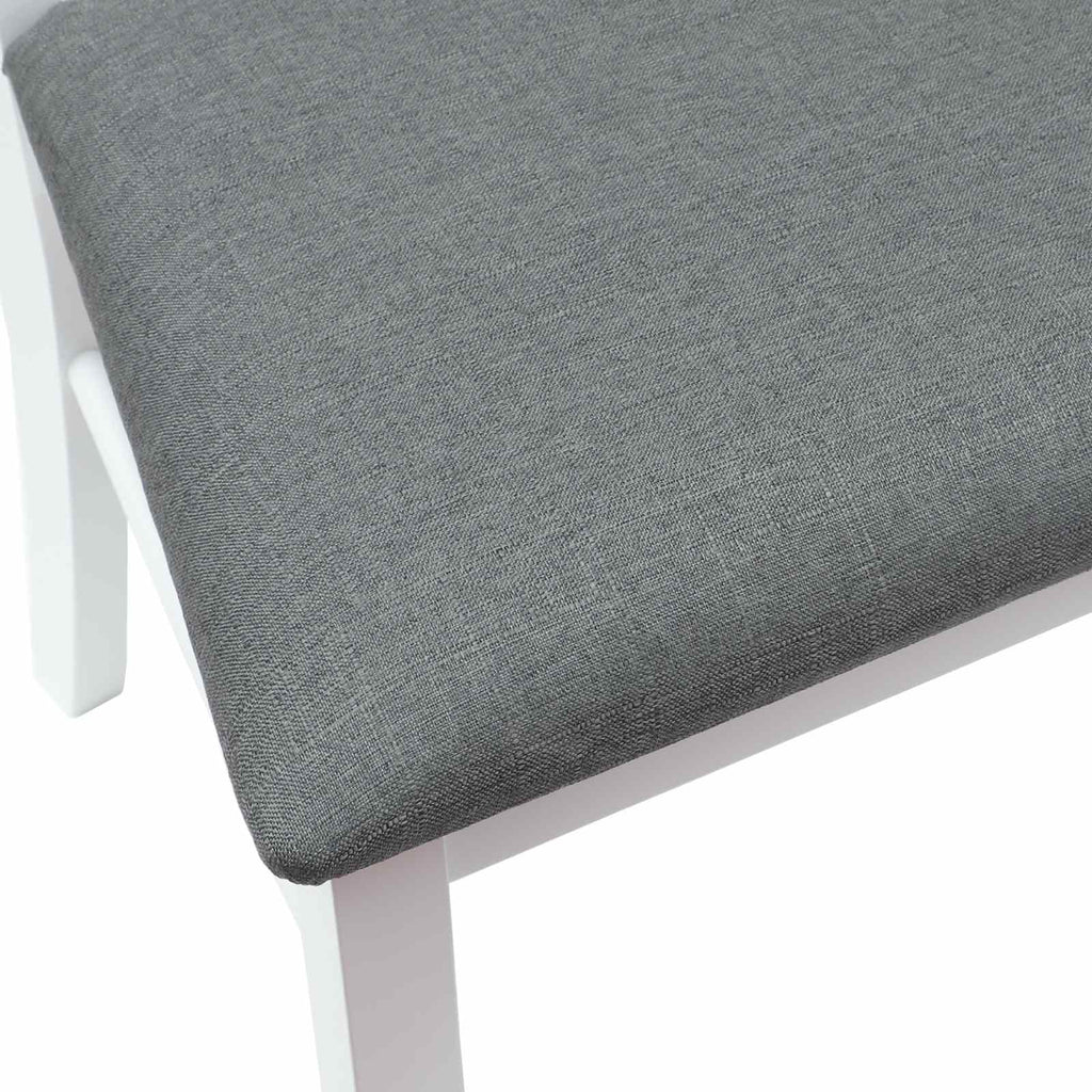 vidaXL Krzesła jadalne 2 pcs Biały 50 x 52,5 x 91 cm Drewno Gumowe