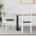 vidaXL Krzesła jadalne 2 pcs Biały 50 x 52,5 x 91 cm Drewno Gumowe