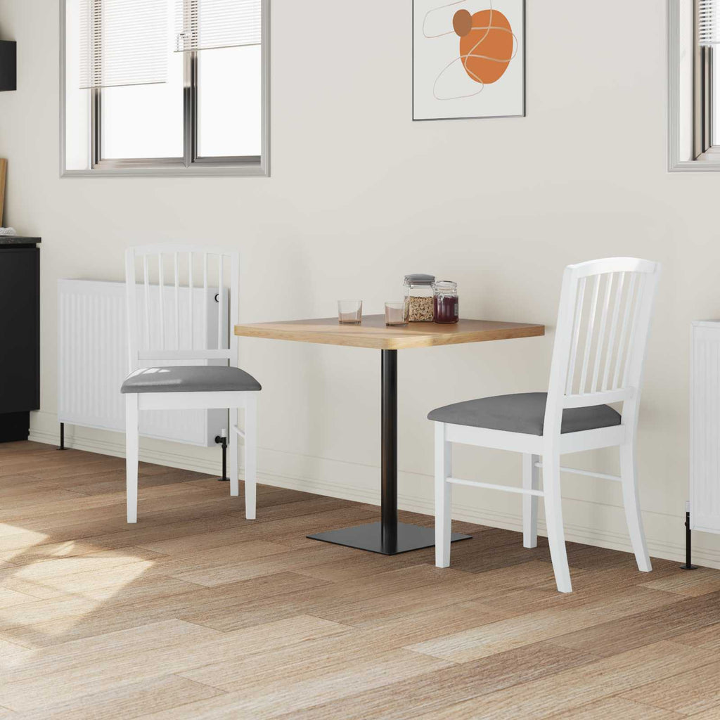 vidaXL Krzesła jadalne 2 pcs Biały 50 x 52,5 x 91 cm Drewno Gumowe