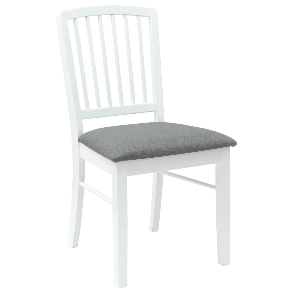 vidaXL Krzesła jadalne 2 pcs Biały 50 x 52,5 x 91 cm Drewno Gumowe