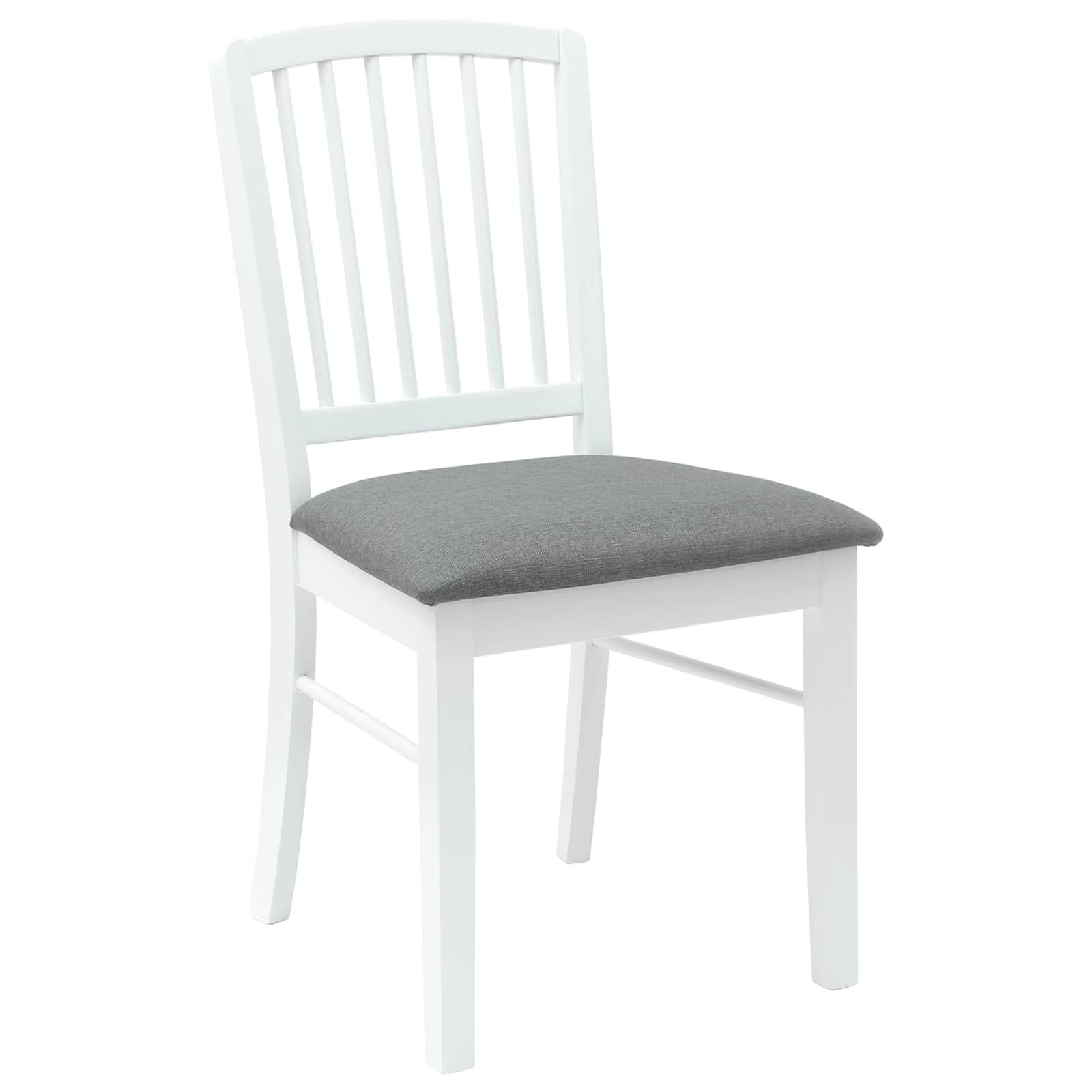 vidaXL Krzesła jadalne 2 pcs Biały 50 x 52,5 x 91 cm Drewno Gumowe