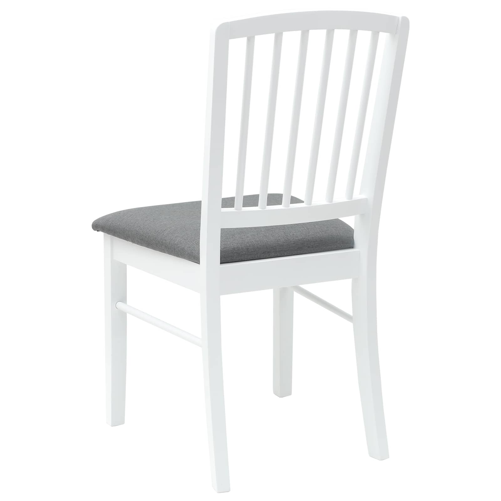vidaXL Krzesła jadalne 2 pcs Biały 50 x 52,5 x 91 cm Drewno Gumowe