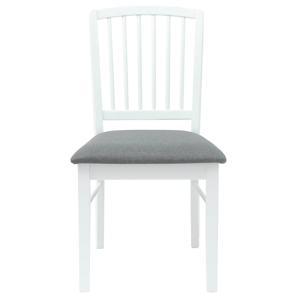 vidaXL Krzesła jadalne 2 pcs Biały 50 x 52,5 x 91 cm Drewno Gumowe