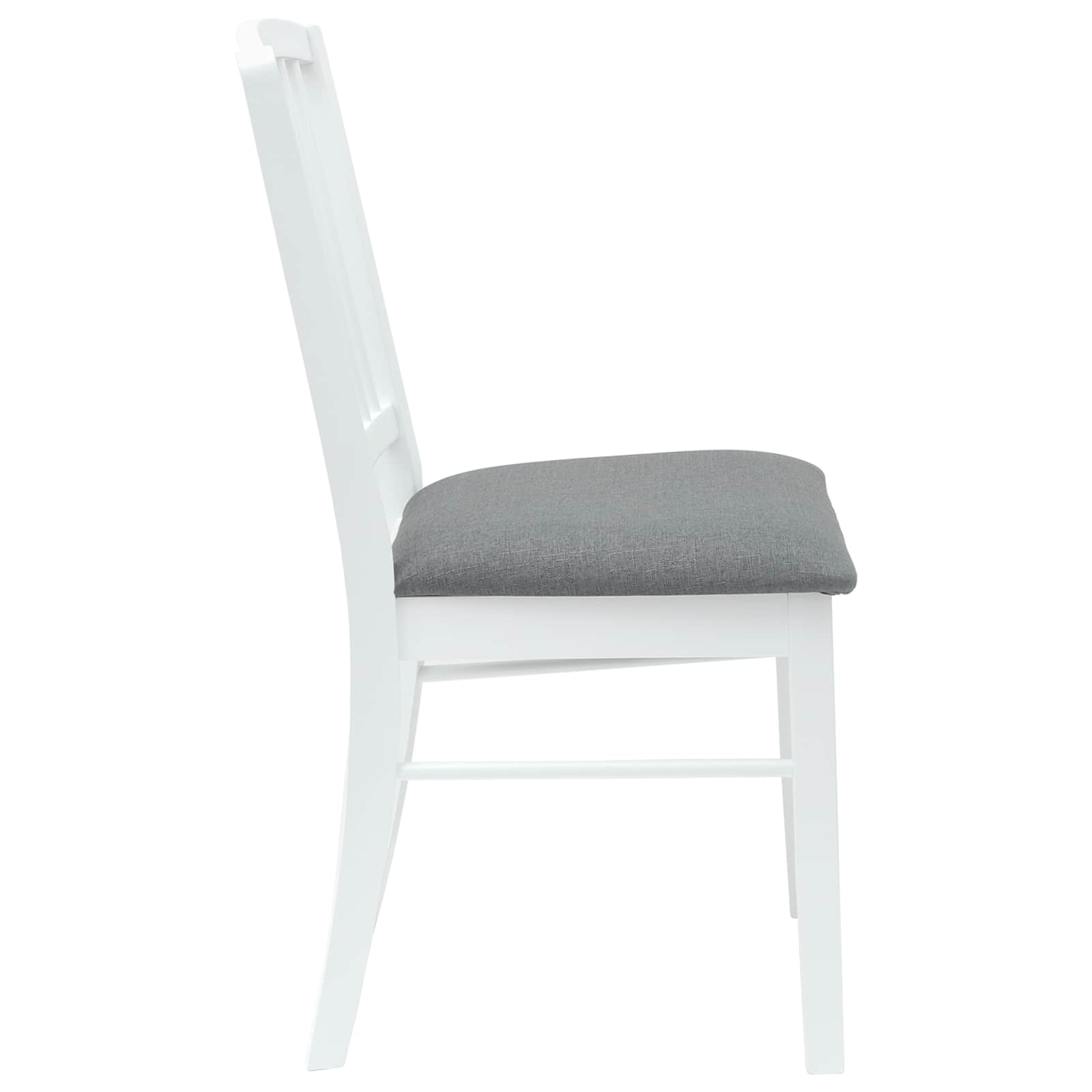 vidaXL Krzesła jadalne 2 pcs Biały 50 x 52,5 x 91 cm Drewno Gumowe