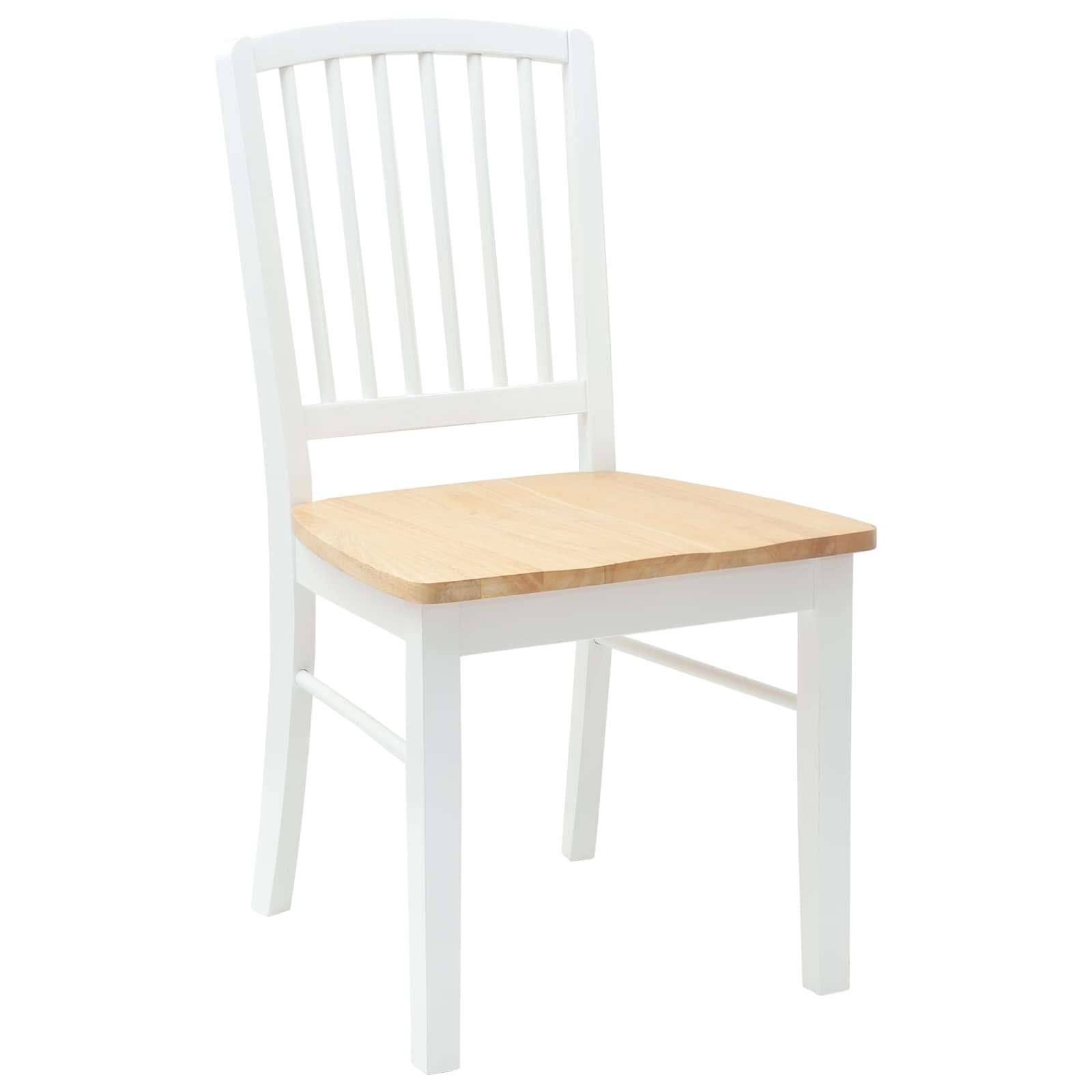vidaXL Krzesła jadalne 2 pcs Biały 50 x 52,5 x 91 cm Drewno Gumowe