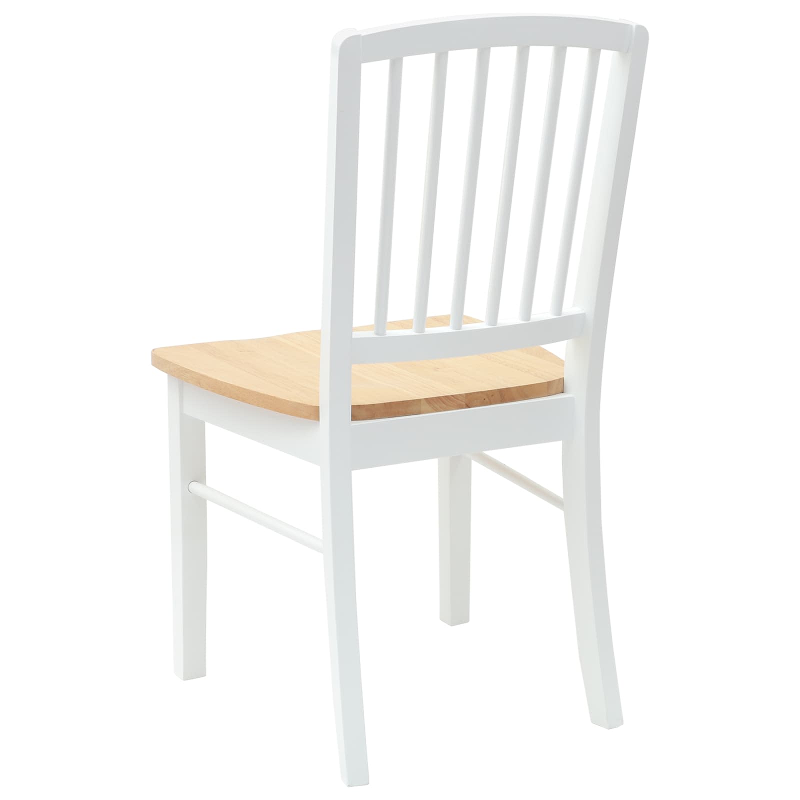 vidaXL Krzesła jadalne 2 pcs Biały 50 x 52,5 x 91 cm Drewno Gumowe