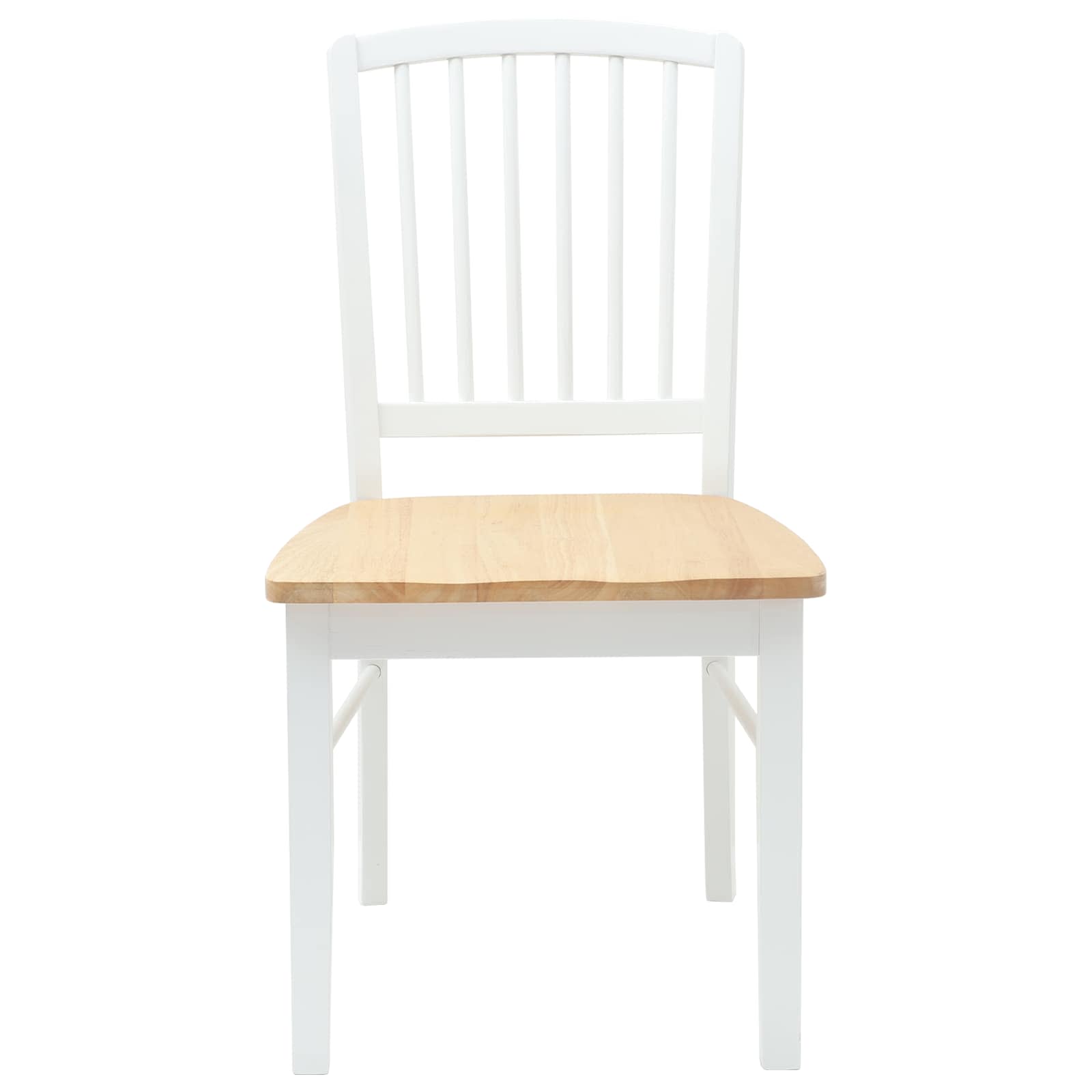 vidaXL Krzesła jadalne 2 pcs Biały 50 x 52,5 x 91 cm Drewno Gumowe