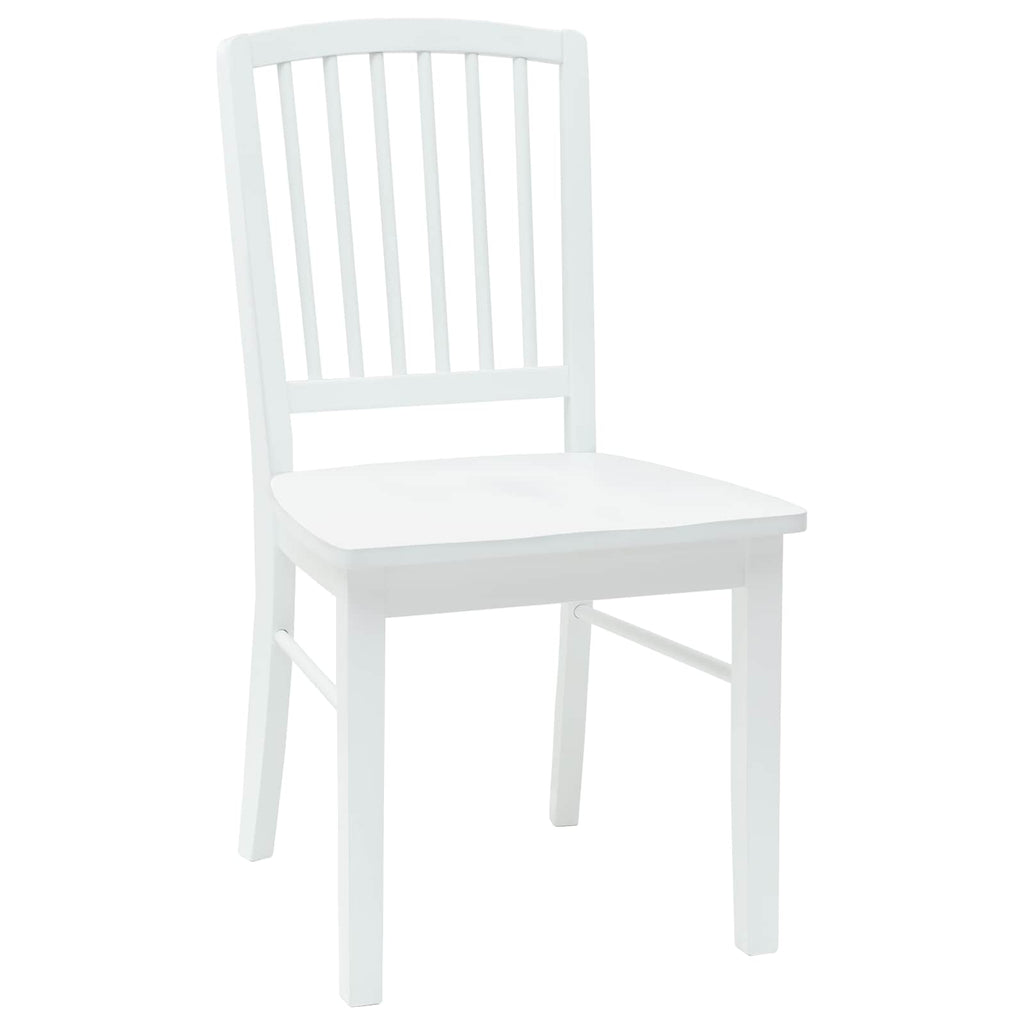 vidaXL Krzesła jadalne 2 pcs Biały 50 x 52,5 x 91 cm Drewno Gumowe