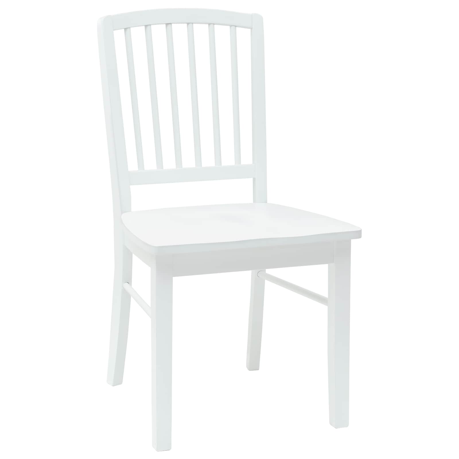 vidaXL Krzesła jadalne 2 pcs Biały 50 x 52,5 x 91 cm Drewno Gumowe