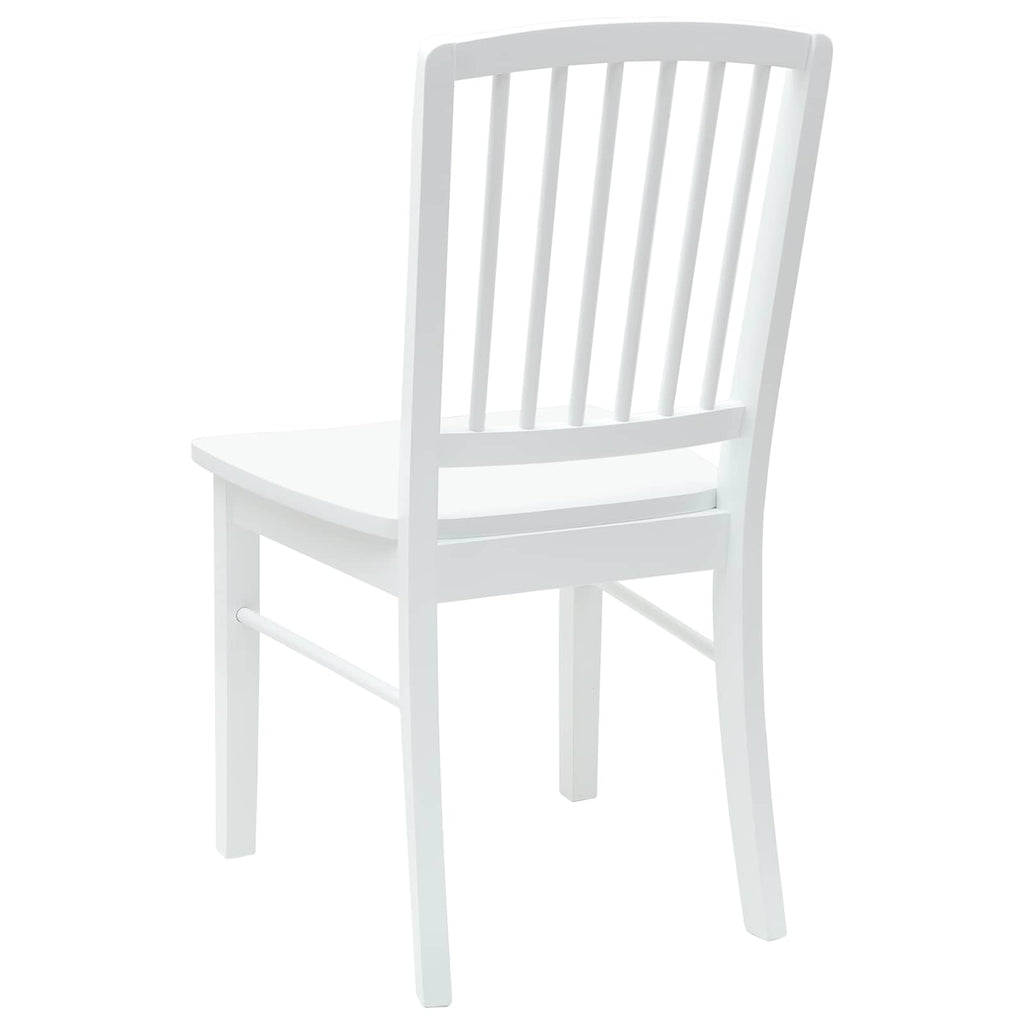 vidaXL Krzesła jadalne 2 pcs Biały 50 x 52,5 x 91 cm Drewno Gumowe