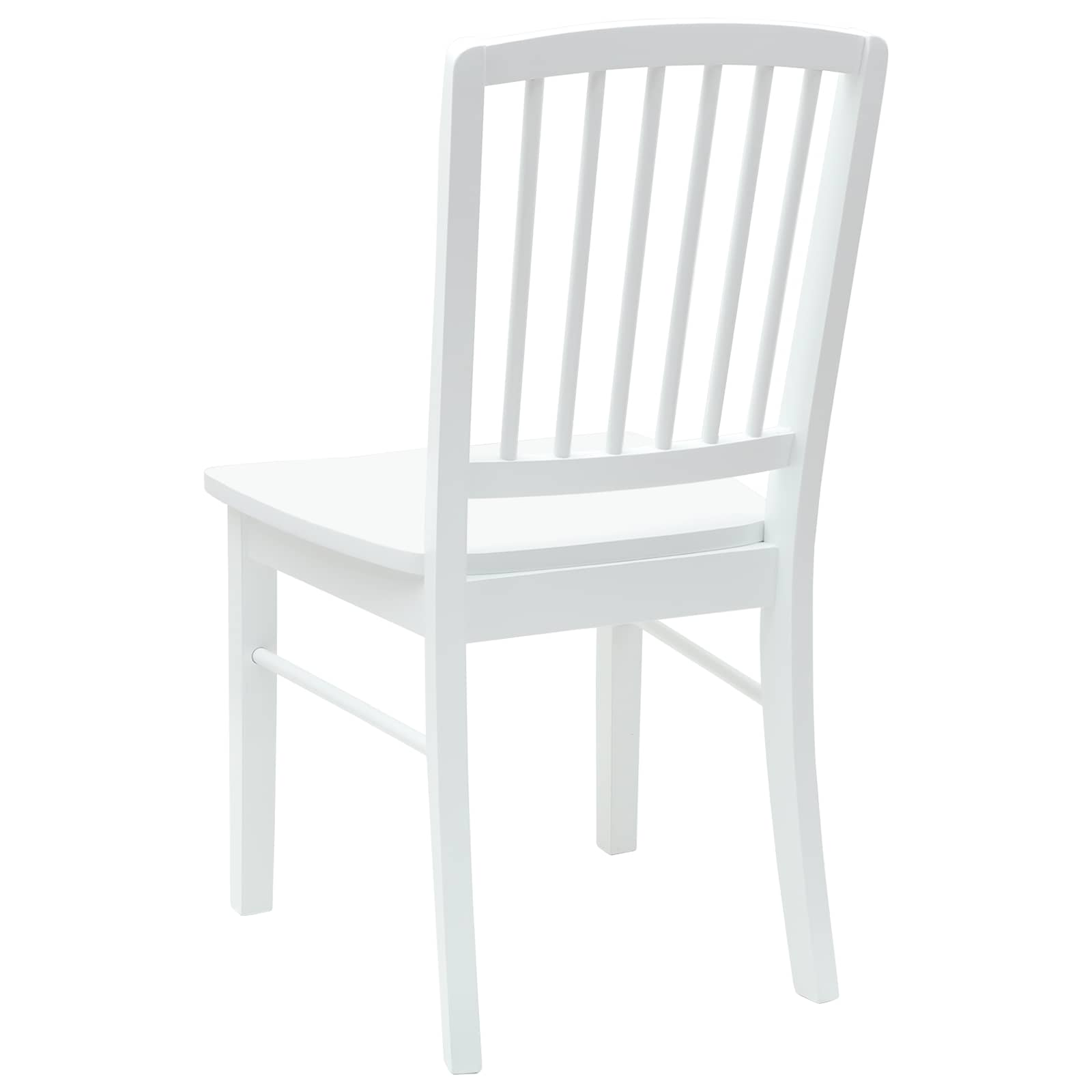 vidaXL Krzesła jadalne 2 pcs Biały 50 x 52,5 x 91 cm Drewno Gumowe
