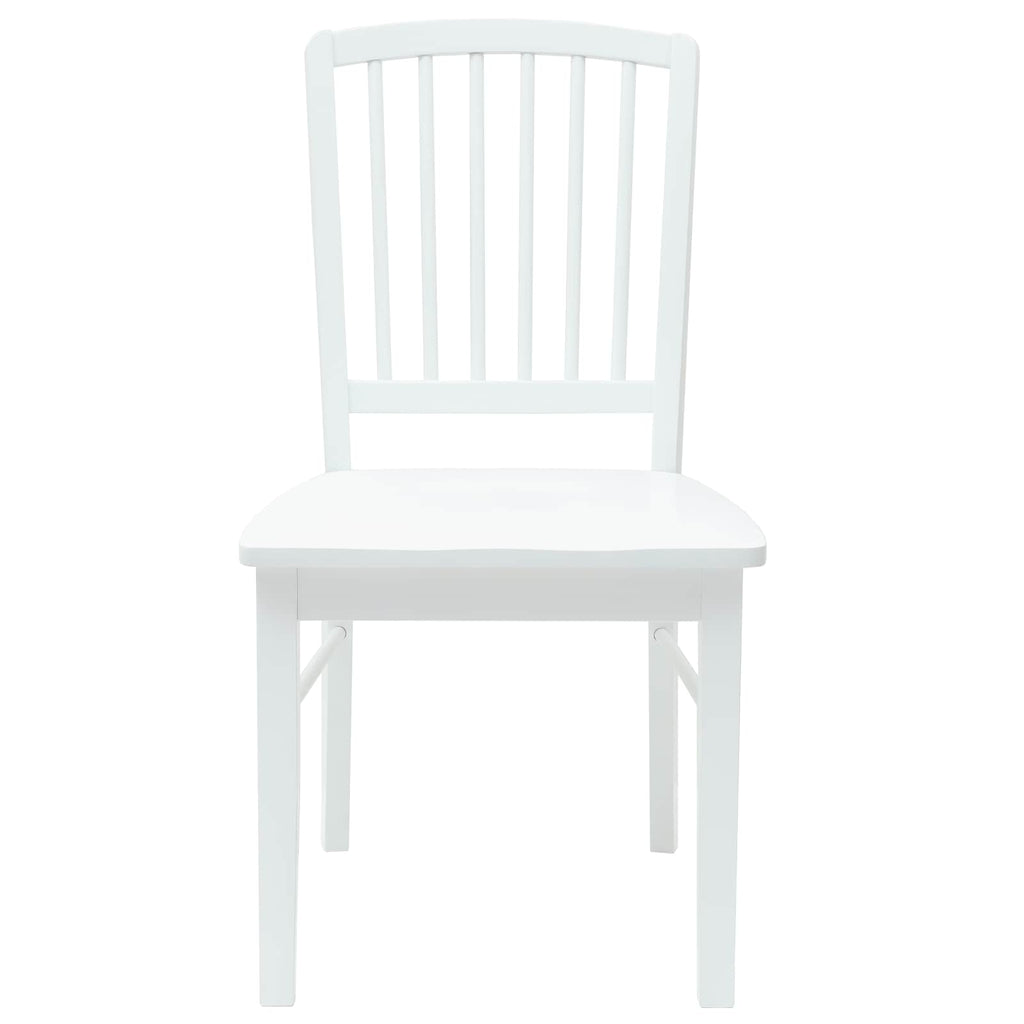 vidaXL Krzesła jadalne 2 pcs Biały 50 x 52,5 x 91 cm Drewno Gumowe