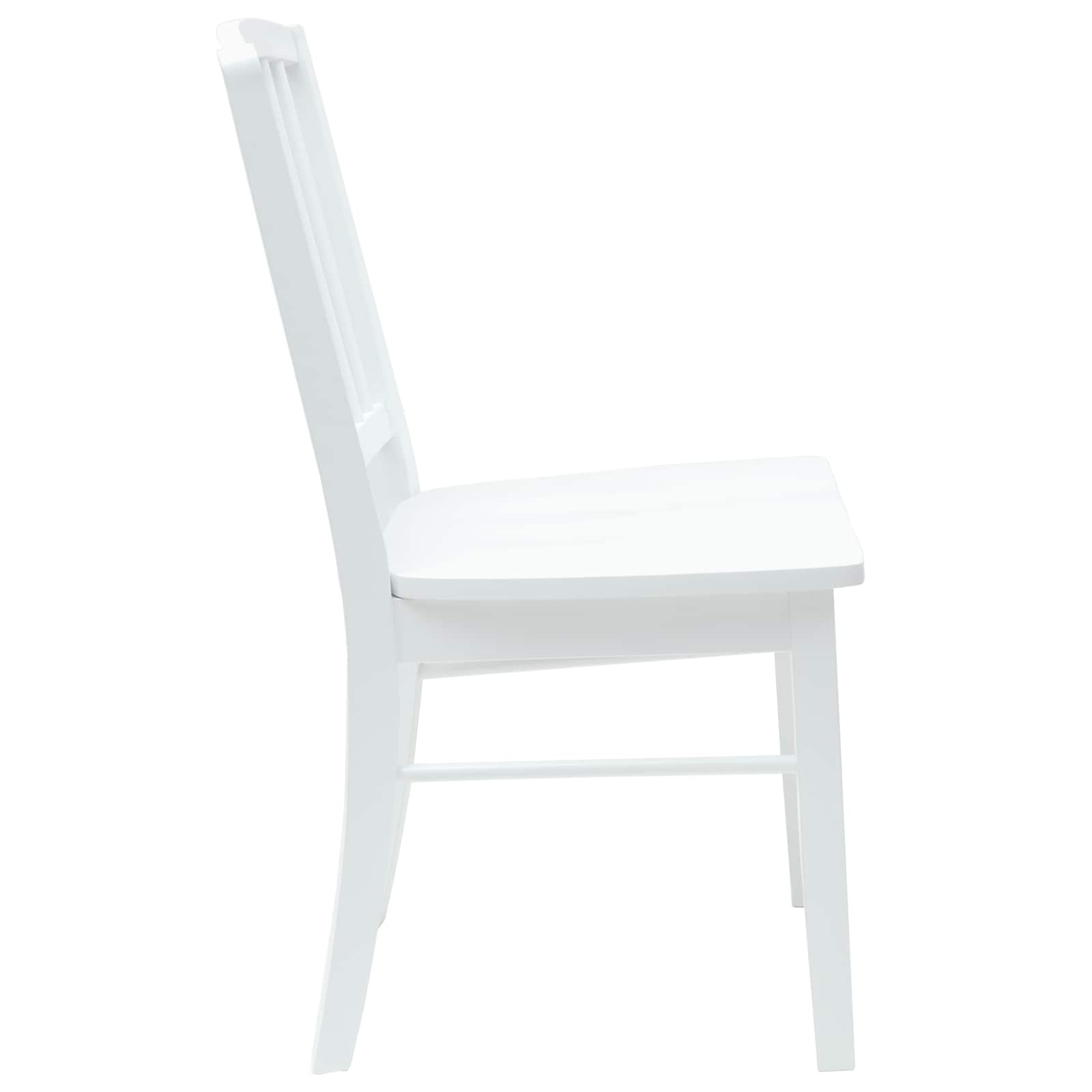vidaXL Krzesła jadalne 2 pcs Biały 50 x 52,5 x 91 cm Drewno Gumowe