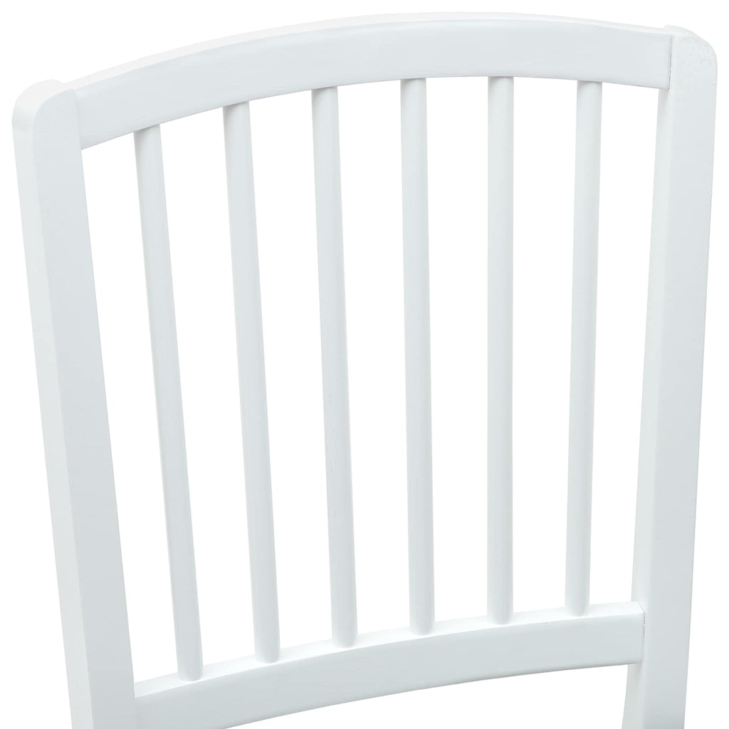 vidaXL Krzesła jadalne 2 pcs Biały 50 x 52,5 x 91 cm Drewno Gumowe