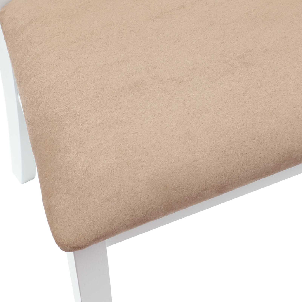 vidaXL Krzesła jadalne 2 pcs Biały 50 x 52,5 x 91 cm Drewno Gumowe