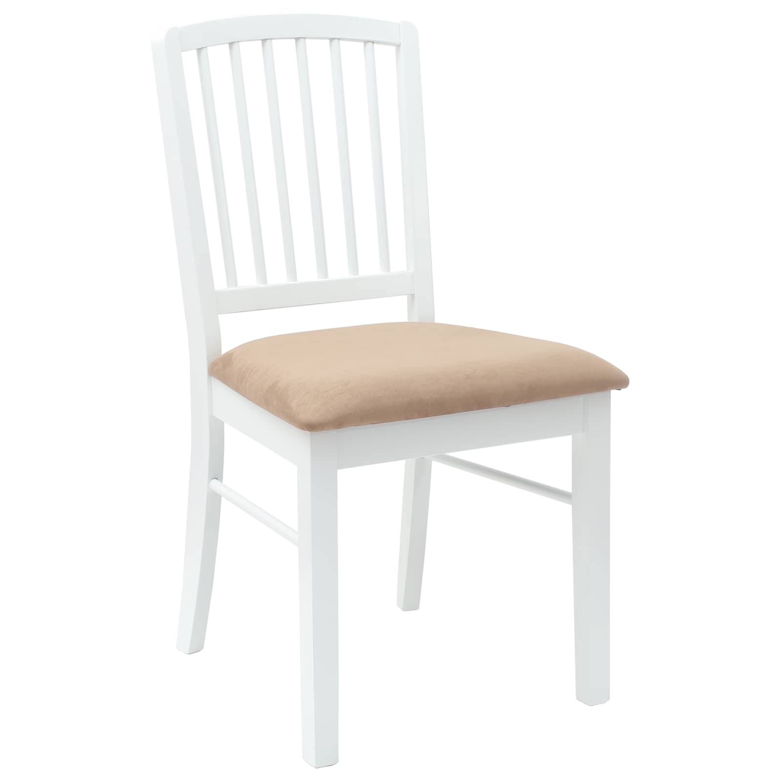 vidaXL Krzesła jadalne 2 pcs Biały 50 x 52,5 x 91 cm Drewno Gumowe