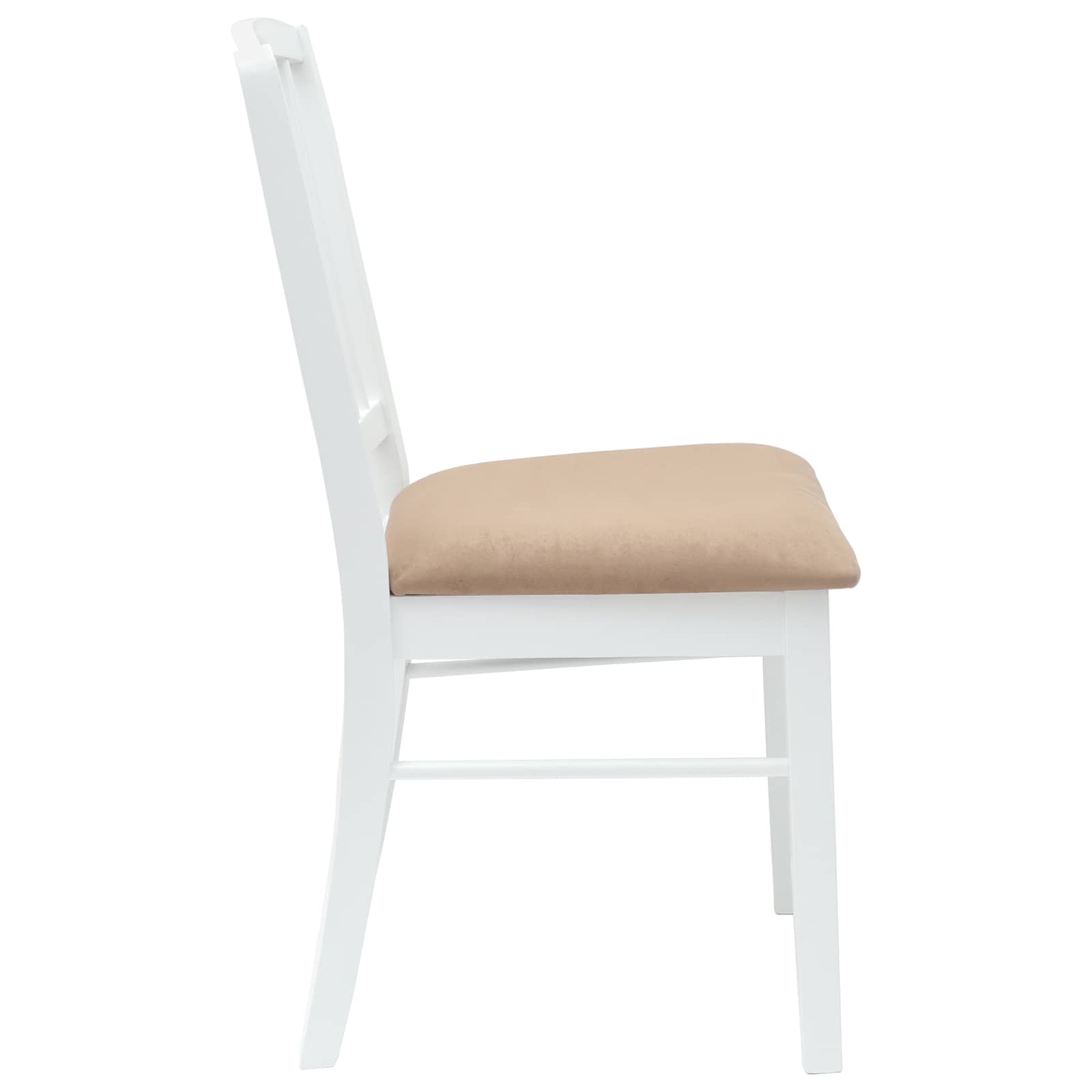 vidaXL Krzesła jadalne 2 pcs Biały 50 x 52,5 x 91 cm Drewno Gumowe