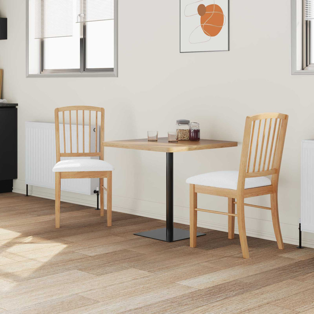 vidaXL Krzesła jadalne 2 pcs Naturalny 50 x 52,5 x 91 cm Drewno Gumowe