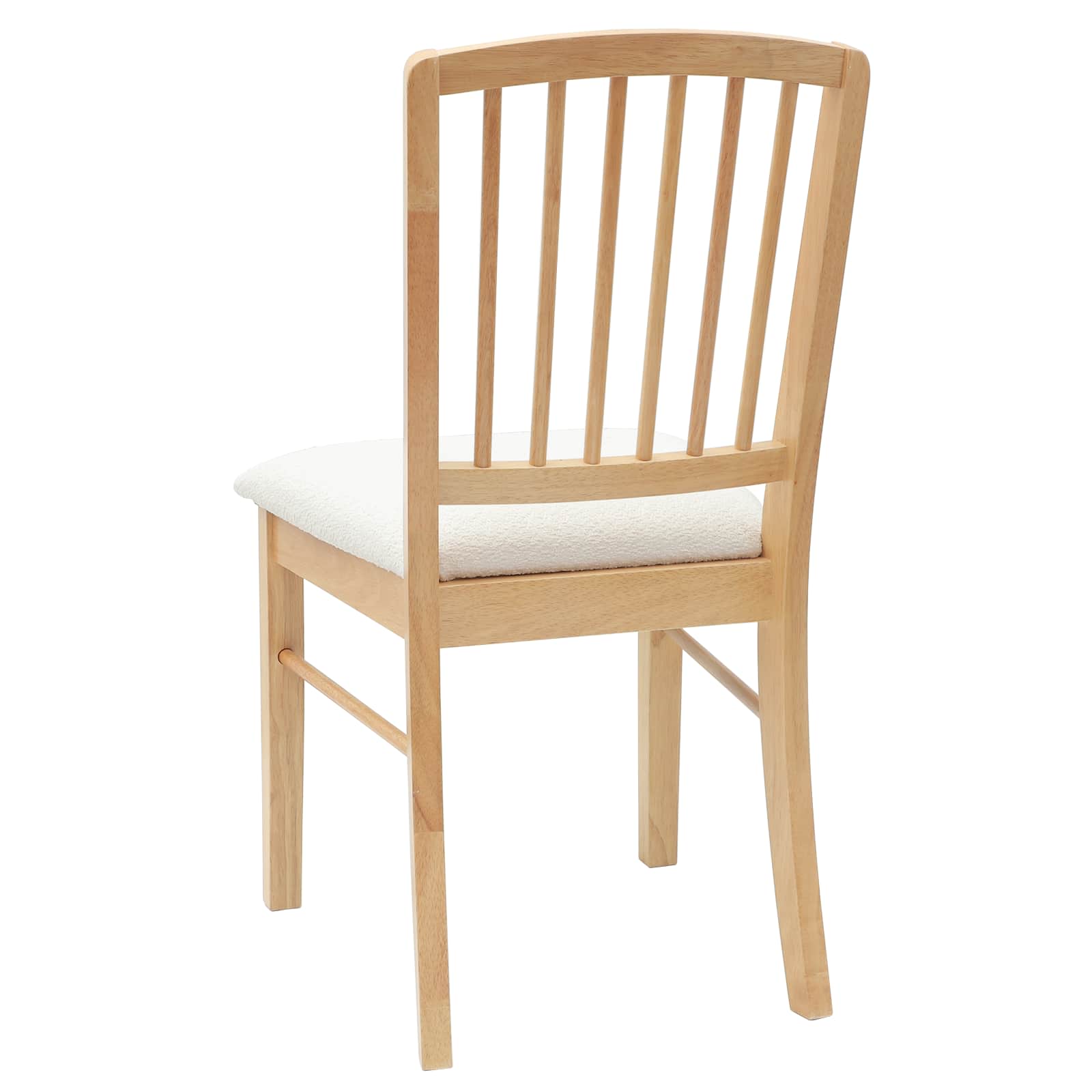 vidaXL Krzesła jadalne 2 pcs Naturalny 50 x 52,5 x 91 cm Drewno Gumowe