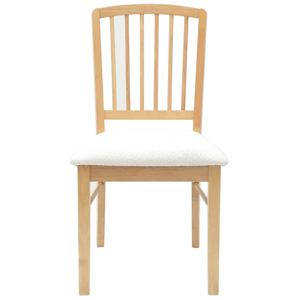 vidaXL Krzesła jadalne 2 pcs Naturalny 50 x 52,5 x 91 cm Drewno Gumowe