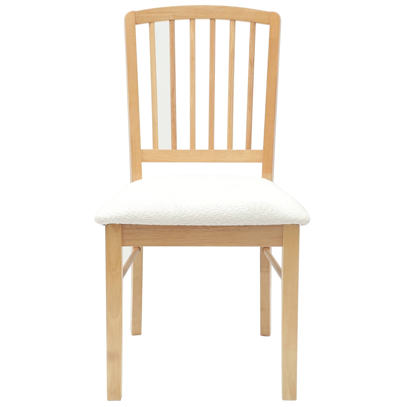 vidaXL Krzesła jadalne 2 pcs Naturalny 50 x 52,5 x 91 cm Drewno Gumowe