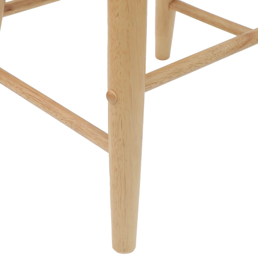 vidaXL Krzesła jadalne 2 pcs Naturalny 46 x 37 x 63 cm Drewno Gumowe