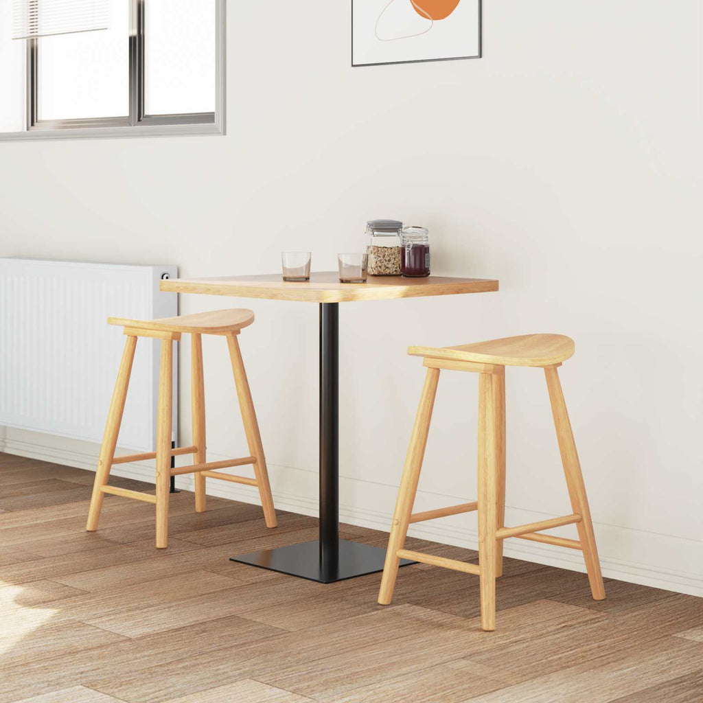 vidaXL Krzesła jadalne 2 pcs Naturalny 46 x 37 x 63 cm Drewno Gumowe