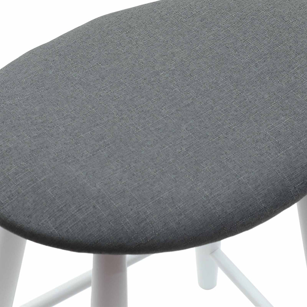 vidaXL Krzesła jadalne 2 pcs Biały 46 x 37 x 63 cm Drewno Gumowe