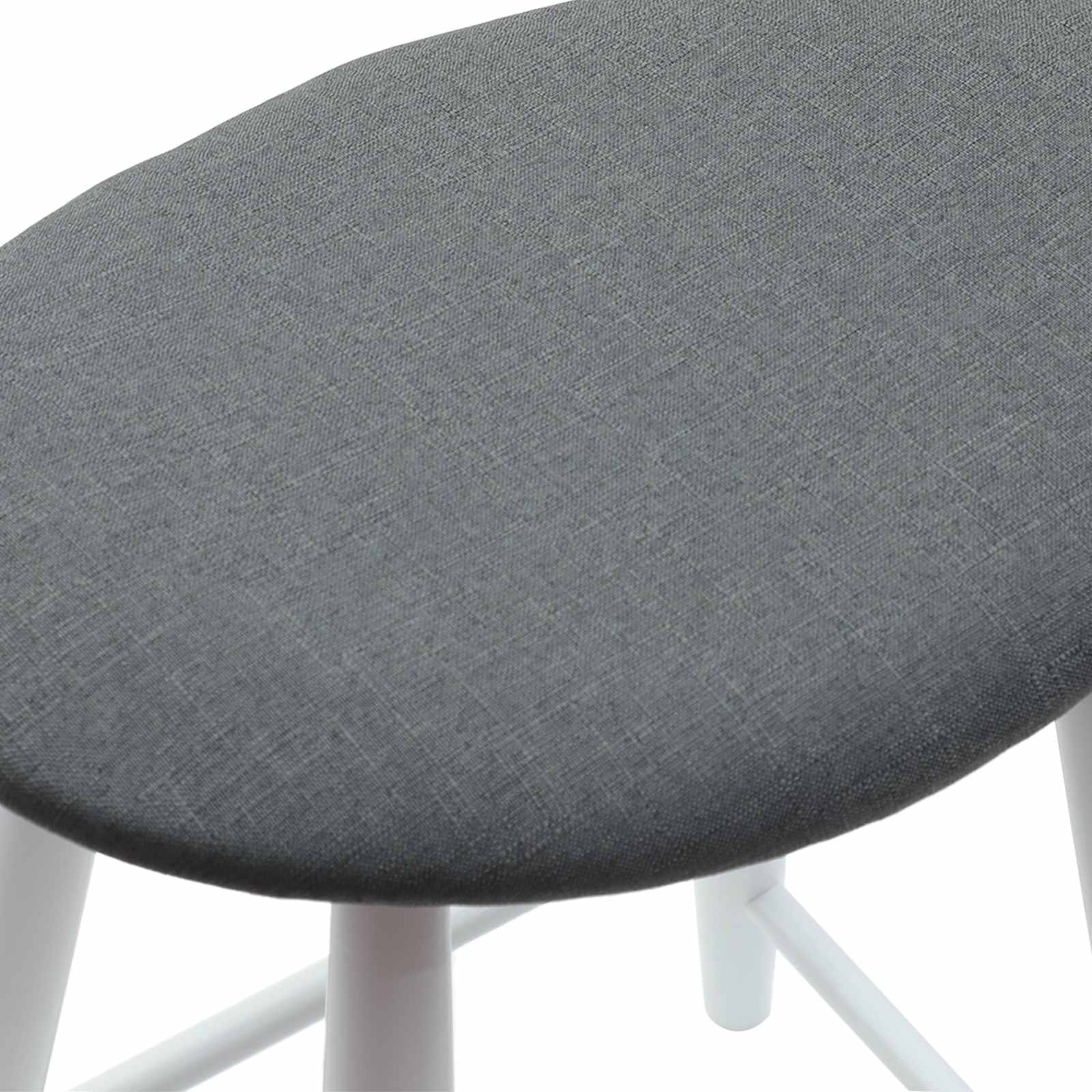 vidaXL Krzesła jadalne 2 pcs Biały 46 x 37 x 63 cm Drewno Gumowe