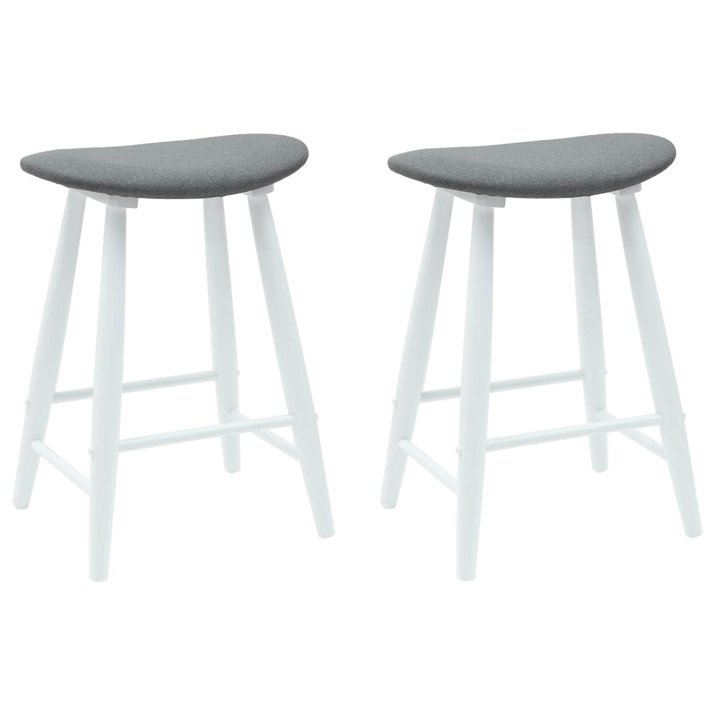 vidaXL Krzesła jadalne 2 pcs Biały 46 x 37 x 63 cm Drewno Gumowe