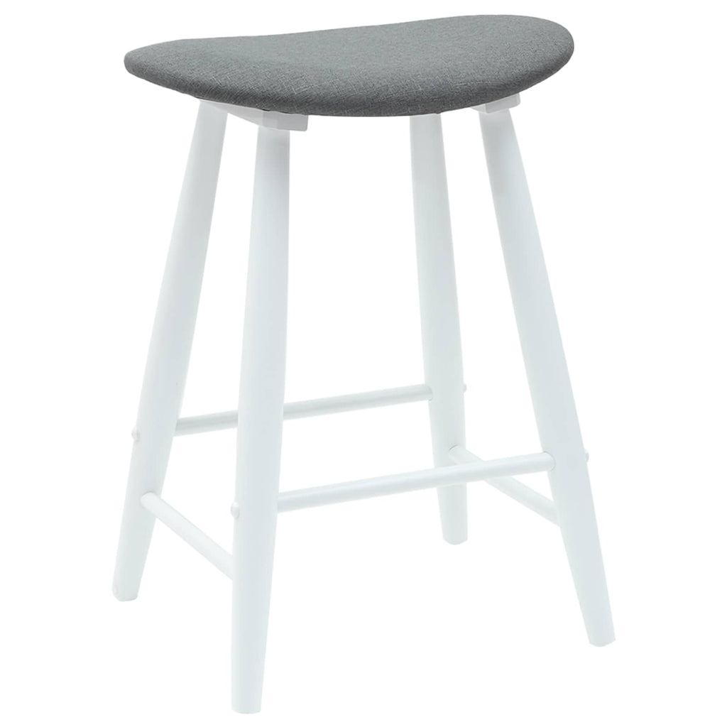 vidaXL Krzesła jadalne 2 pcs Biały 46 x 37 x 63 cm Drewno Gumowe
