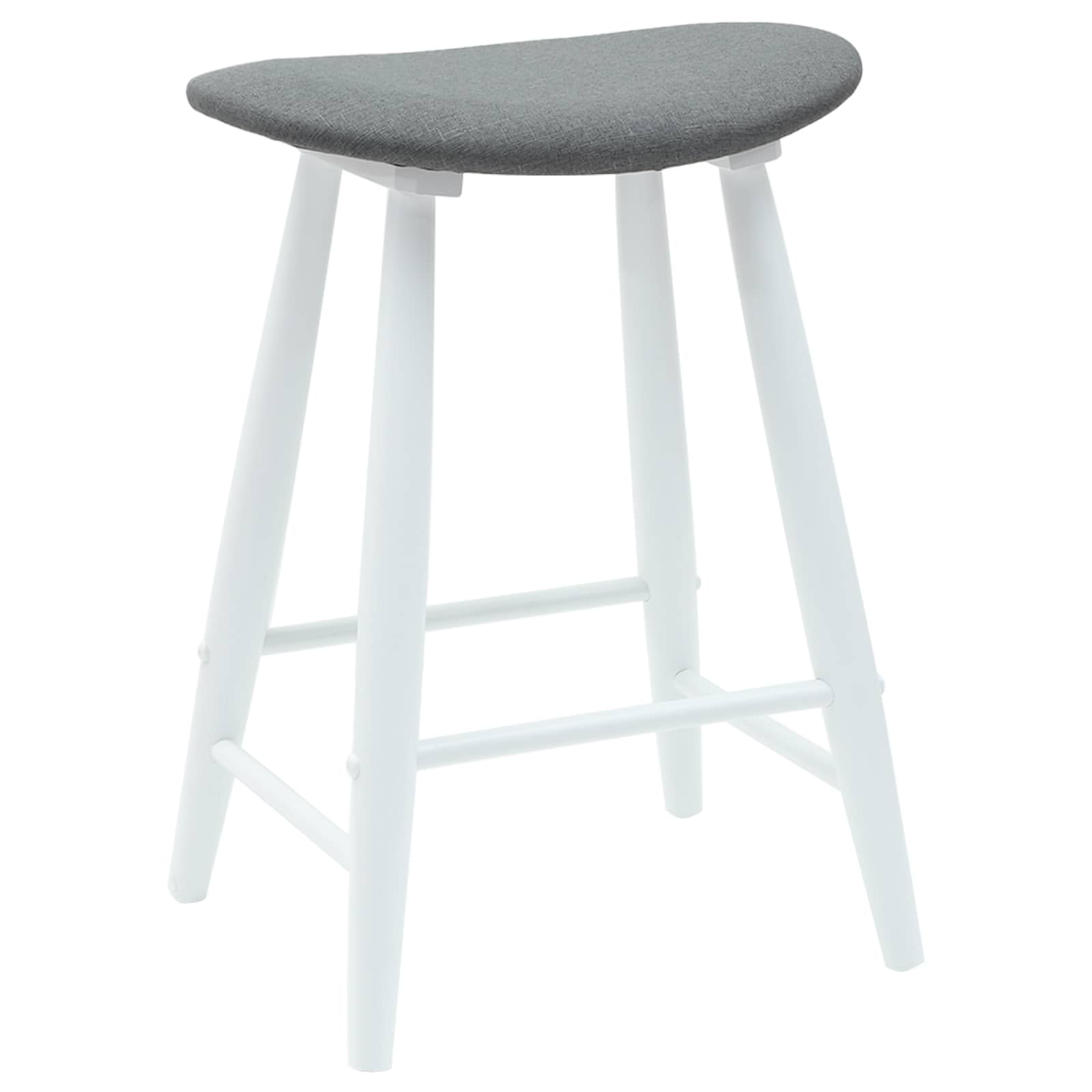 vidaXL Krzesła jadalne 2 pcs Biały 46 x 37 x 63 cm Drewno Gumowe