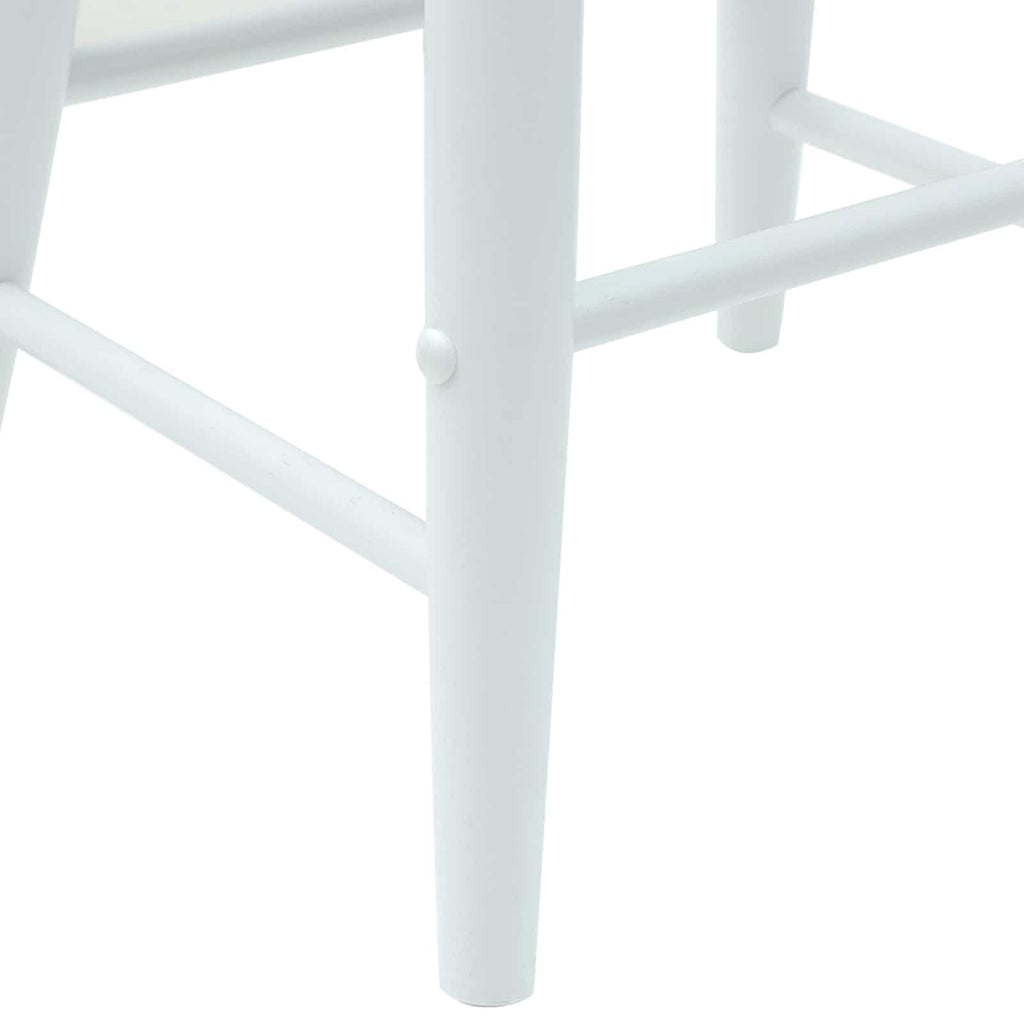 vidaXL Krzesła jadalne 2 pcs Biały 46 x 37 x 63 cm Drewno Gumowe