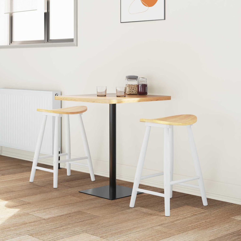 vidaXL Krzesła jadalne 2 pcs Biały 46 x 37 x 63 cm Drewno Gumowe