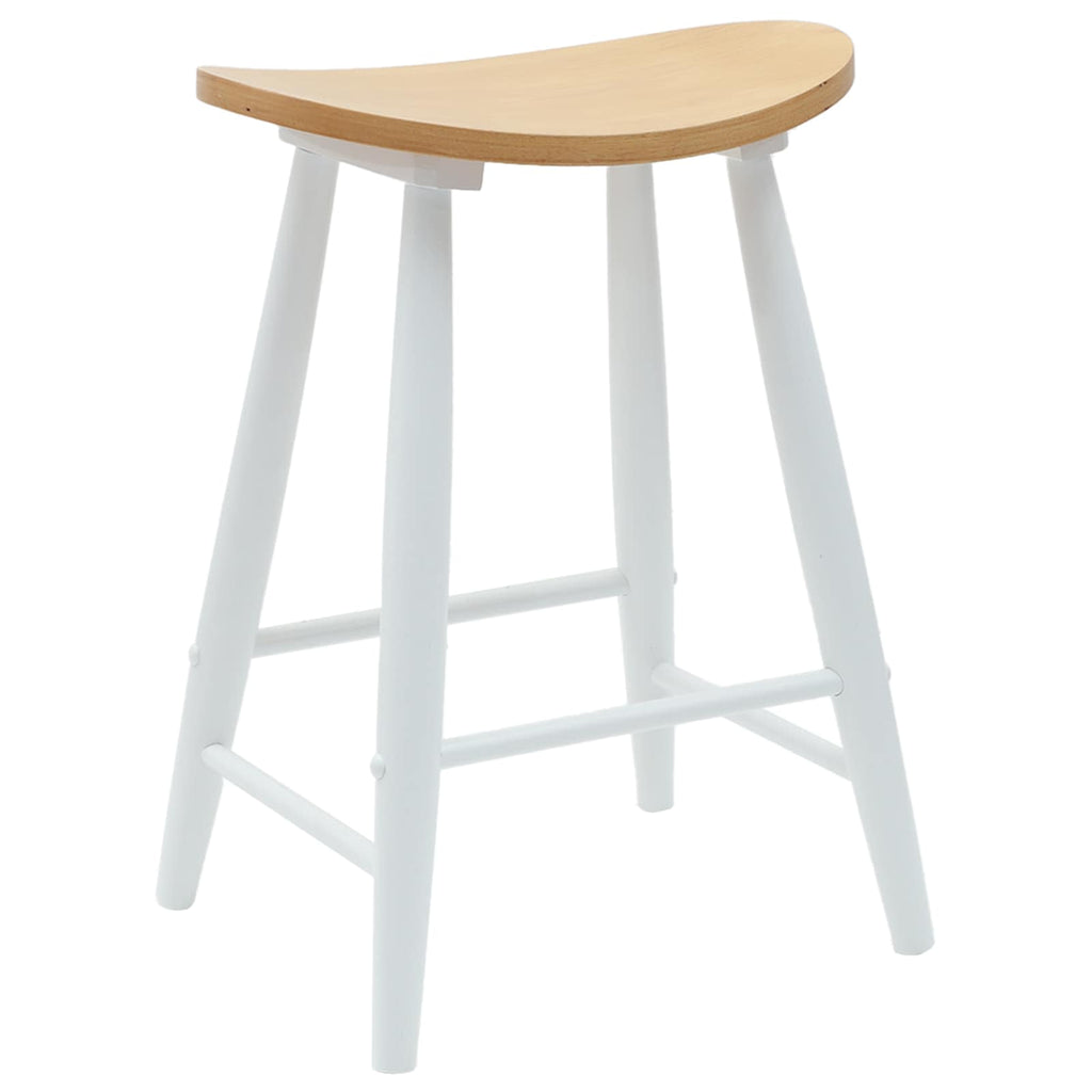 vidaXL Krzesła jadalne 2 pcs Biały 46 x 37 x 63 cm Drewno Gumowe
