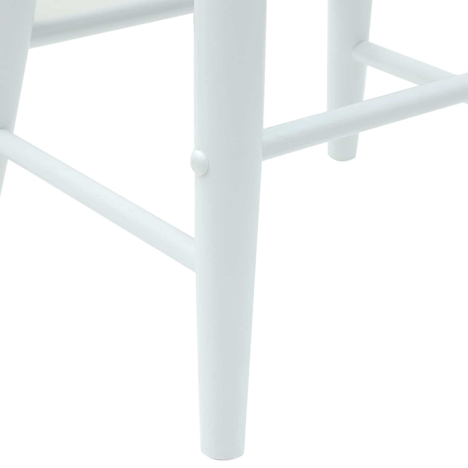vidaXL Krzesła jadalne 2 pcs Biały 46 x 37 x 63 cm Drewno Gumowe