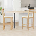vidaXL Krzesła jadalne 2 pcs Naturalny 40 x 47,5 x 99,5 cm