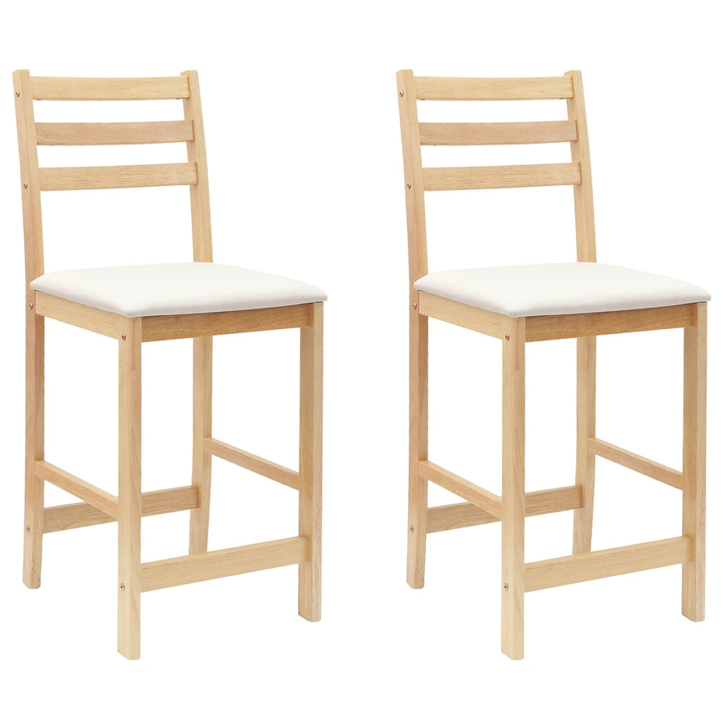 vidaXL Krzesła jadalne 2 pcs Naturalny 40 x 47,5 x 99,5 cm