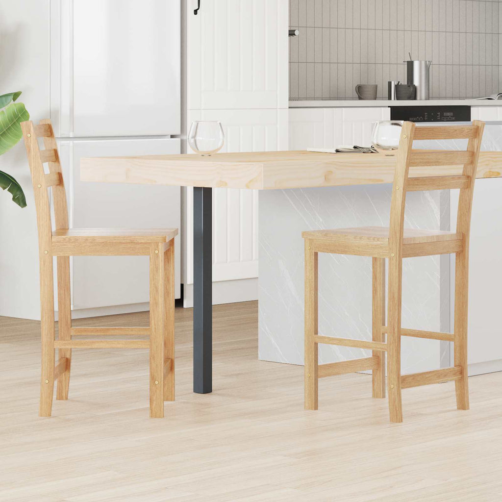 vidaXL Krzesła jadalne 2 pcs Naturalny 40 x 47,5 x 99,5 cm