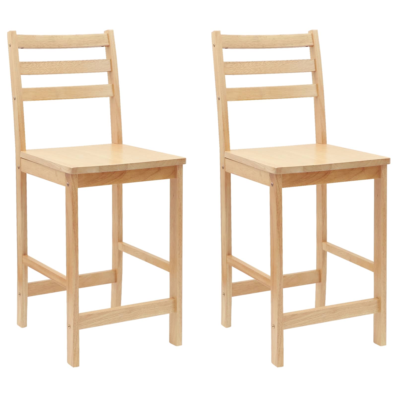 vidaXL Krzesła jadalne 2 pcs Naturalny 40 x 47,5 x 99,5 cm