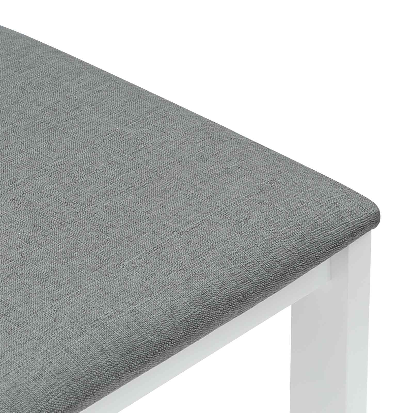 vidaXL Krzesła jadalne 2 pcs Biały 40 x 47,5 x 99,5 cm Drewno Gumowe