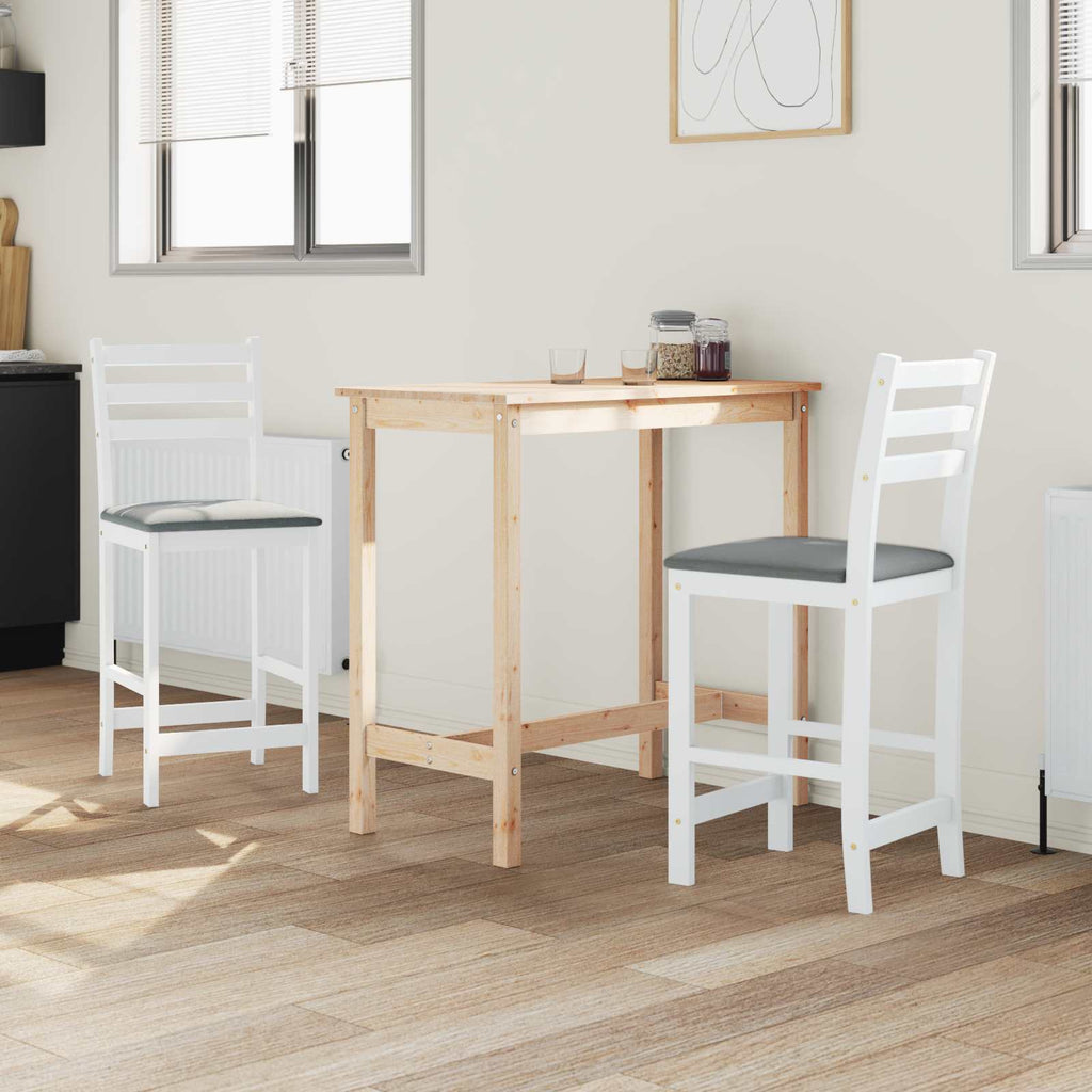 vidaXL Krzesła jadalne 2 pcs Biały 40 x 47,5 x 99,5 cm Drewno Gumowe