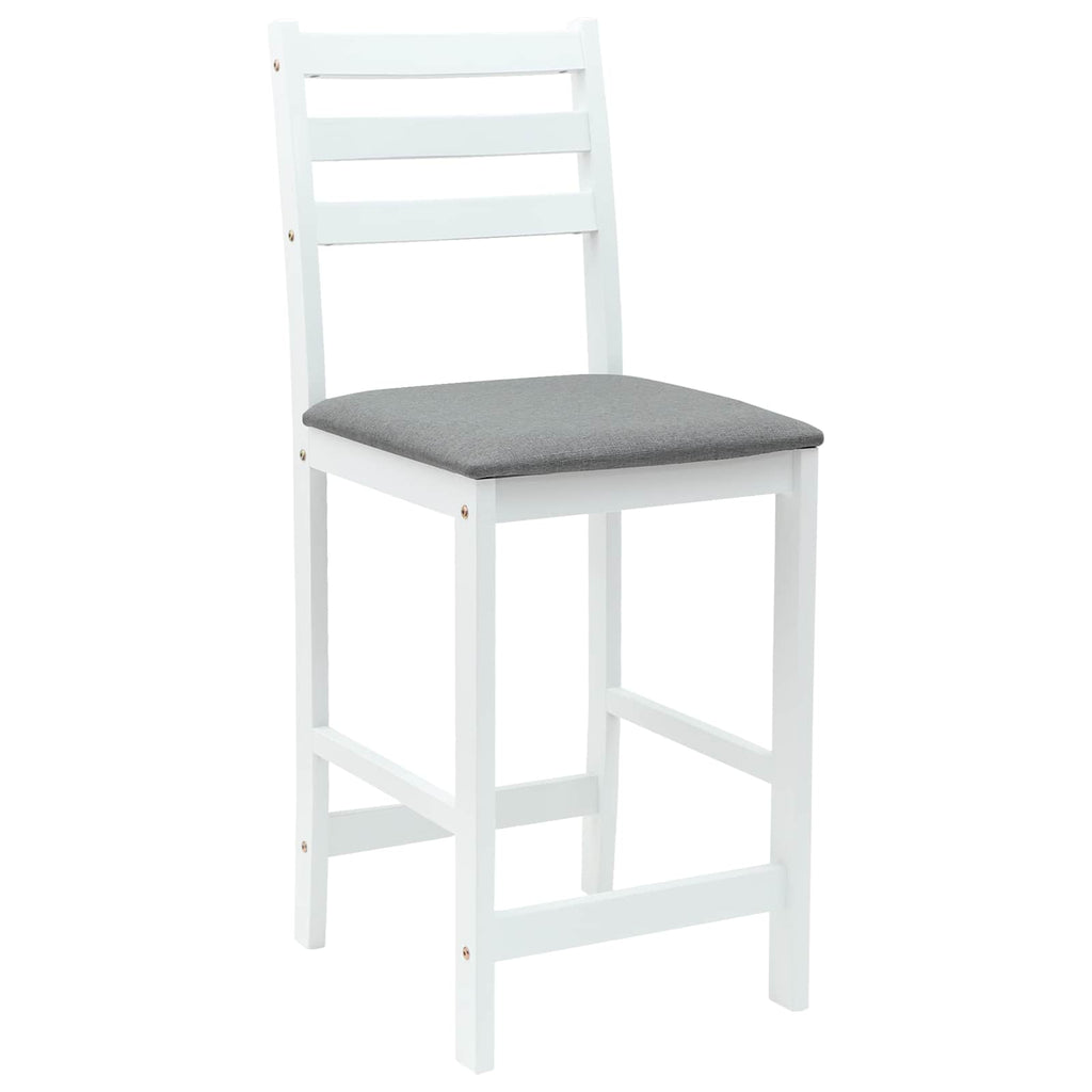 vidaXL Krzesła jadalne 2 pcs Biały 40 x 47,5 x 99,5 cm Drewno Gumowe