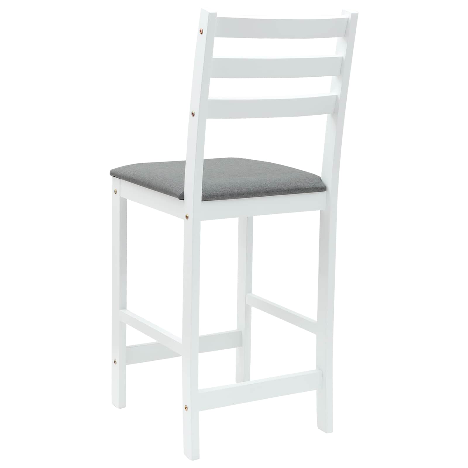 vidaXL Krzesła jadalne 2 pcs Biały 40 x 47,5 x 99,5 cm Drewno Gumowe