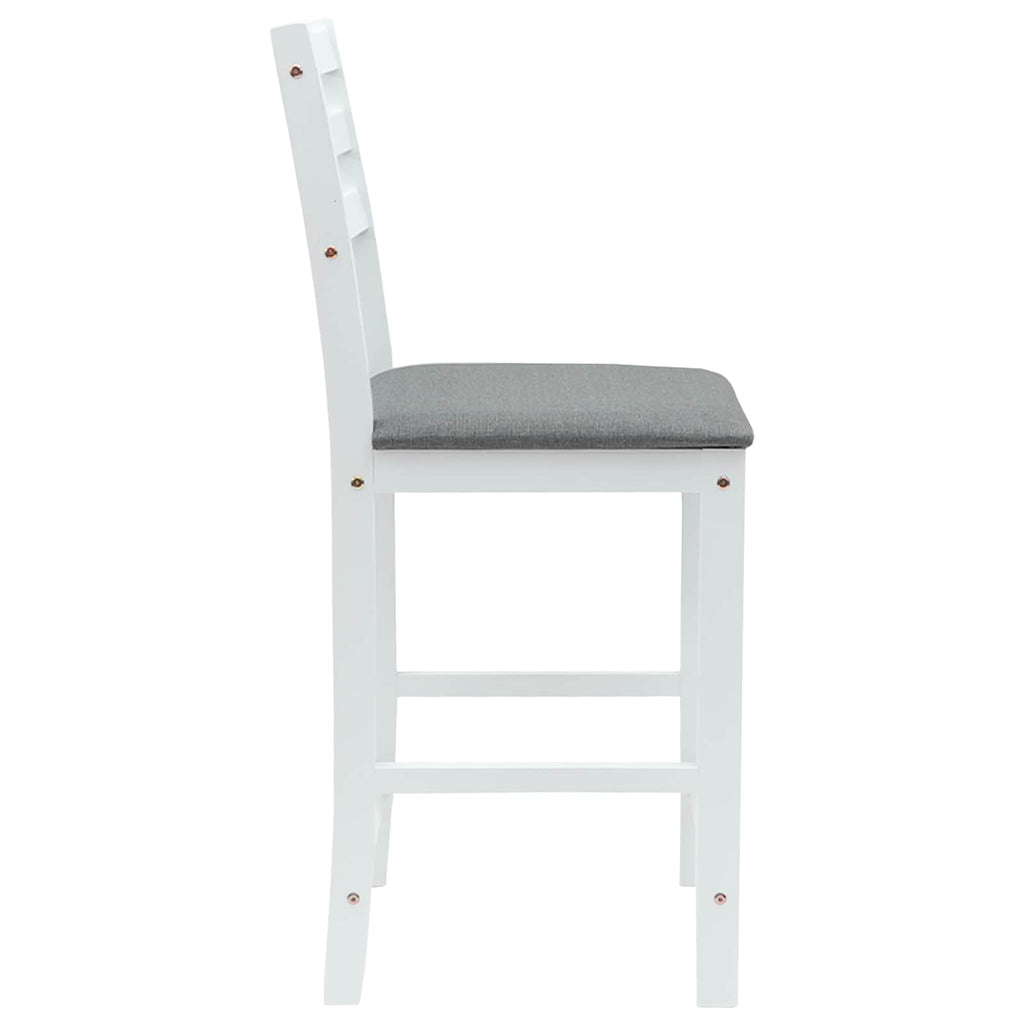 vidaXL Krzesła jadalne 2 pcs Biały 40 x 47,5 x 99,5 cm Drewno Gumowe