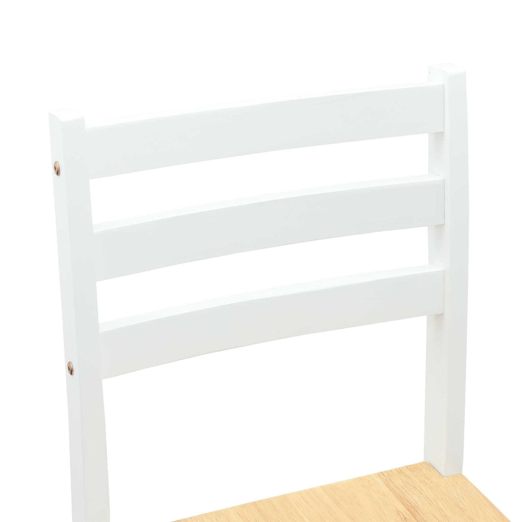 vidaXL Krzesła jadalne 2 pcs Drewno Gumowe Biały 40 x 47,5 x 99,5 cm