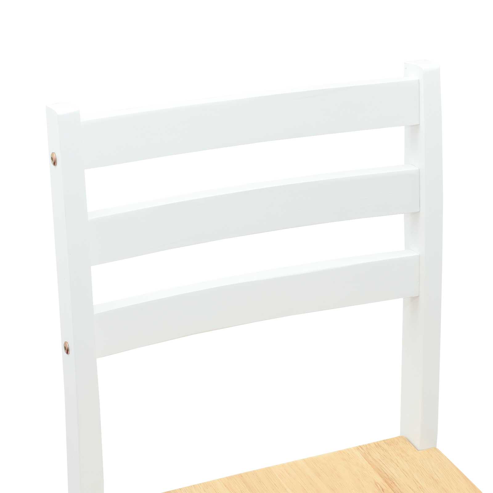 vidaXL Krzesła jadalne 2 pcs Drewno Gumowe Biały 40 x 47,5 x 99,5 cm