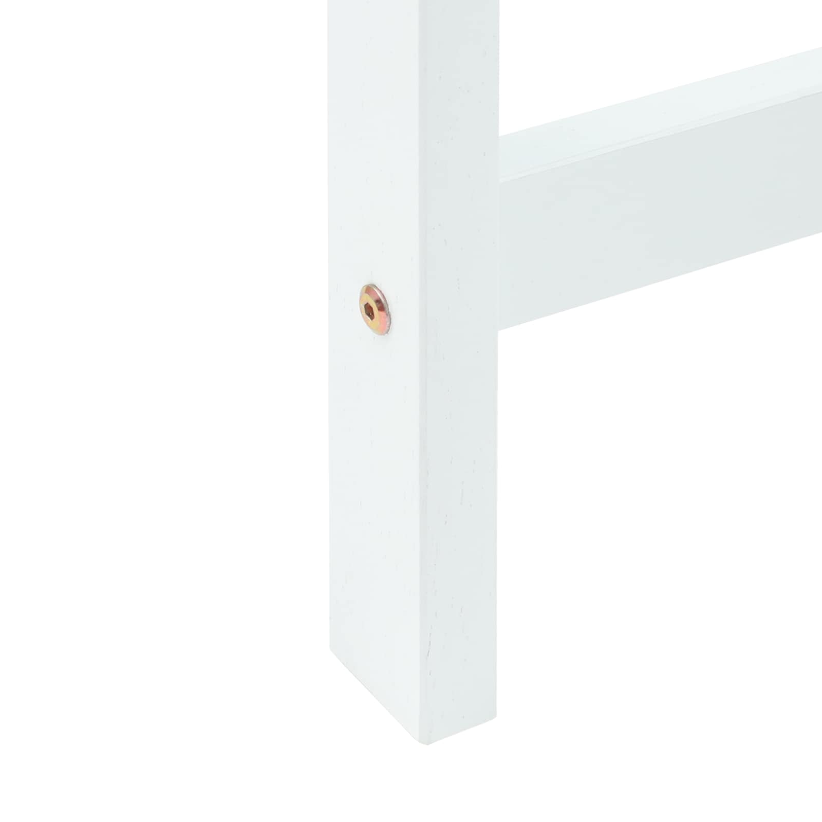 vidaXL Krzesła jadalne 2 pcs Drewno Gumowe Biały 40 x 47,5 x 99,5 cm
